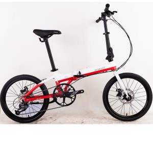 folding bike  white red color 